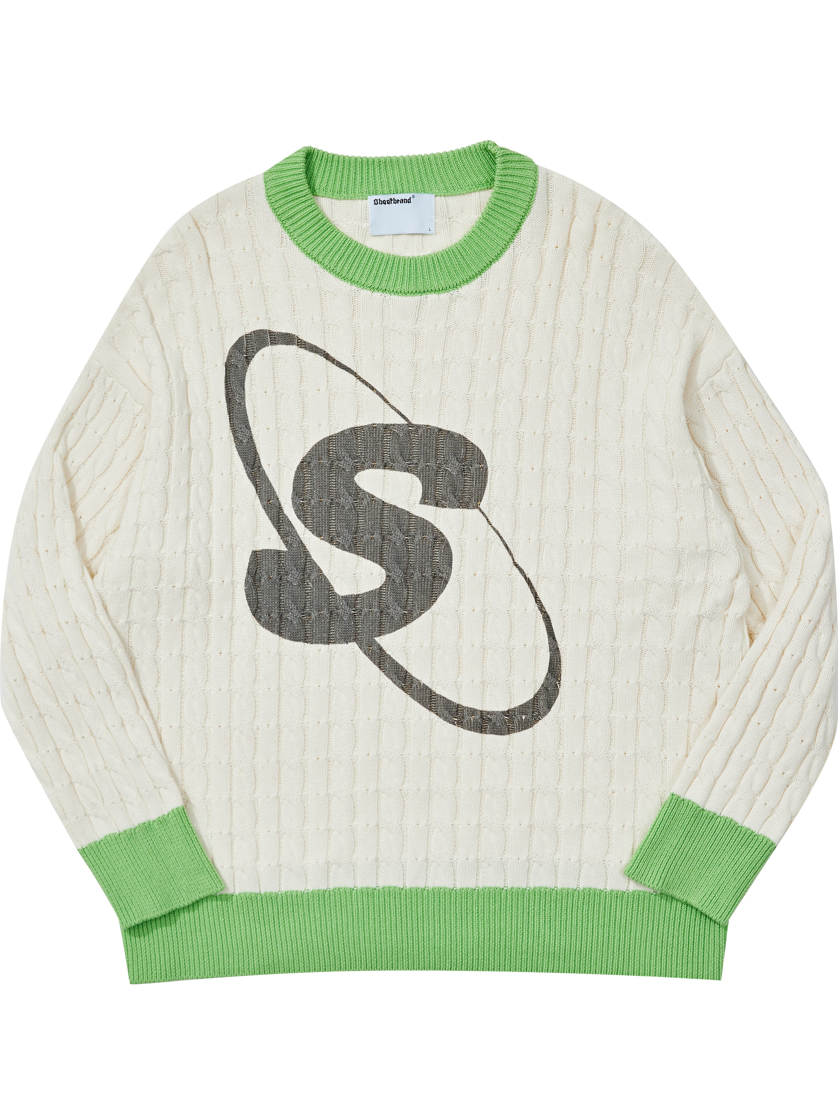 Cable Knit Logo Sweater